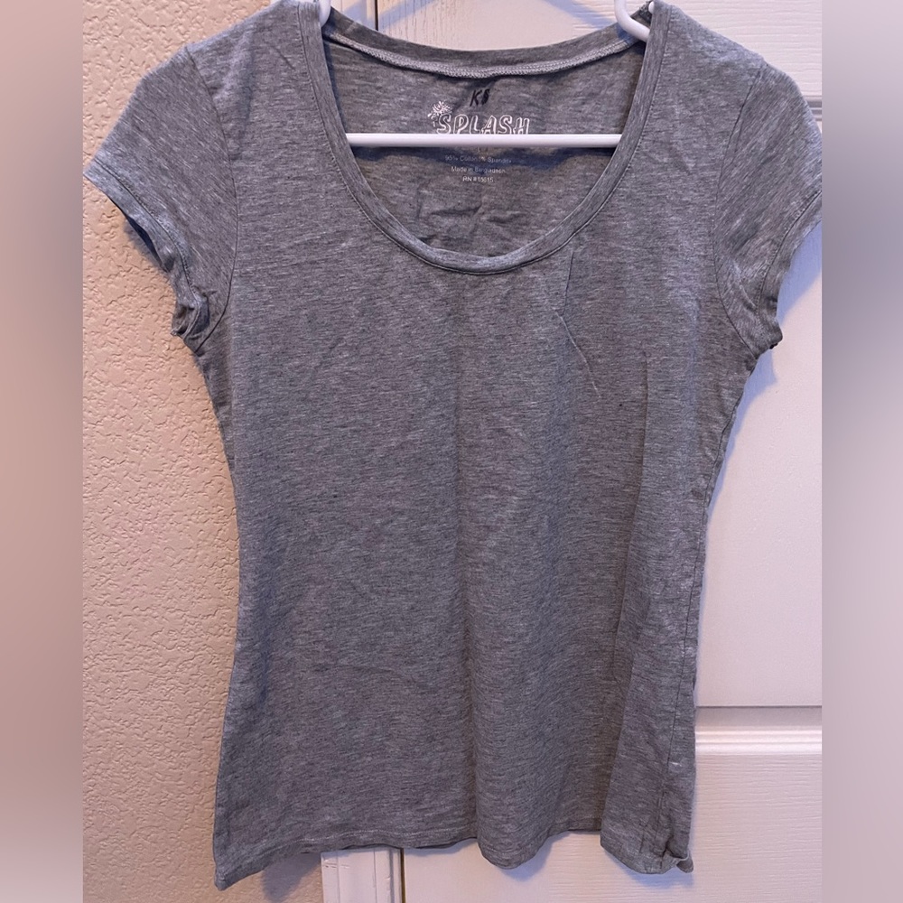 Splash gray short sleeve t shirt